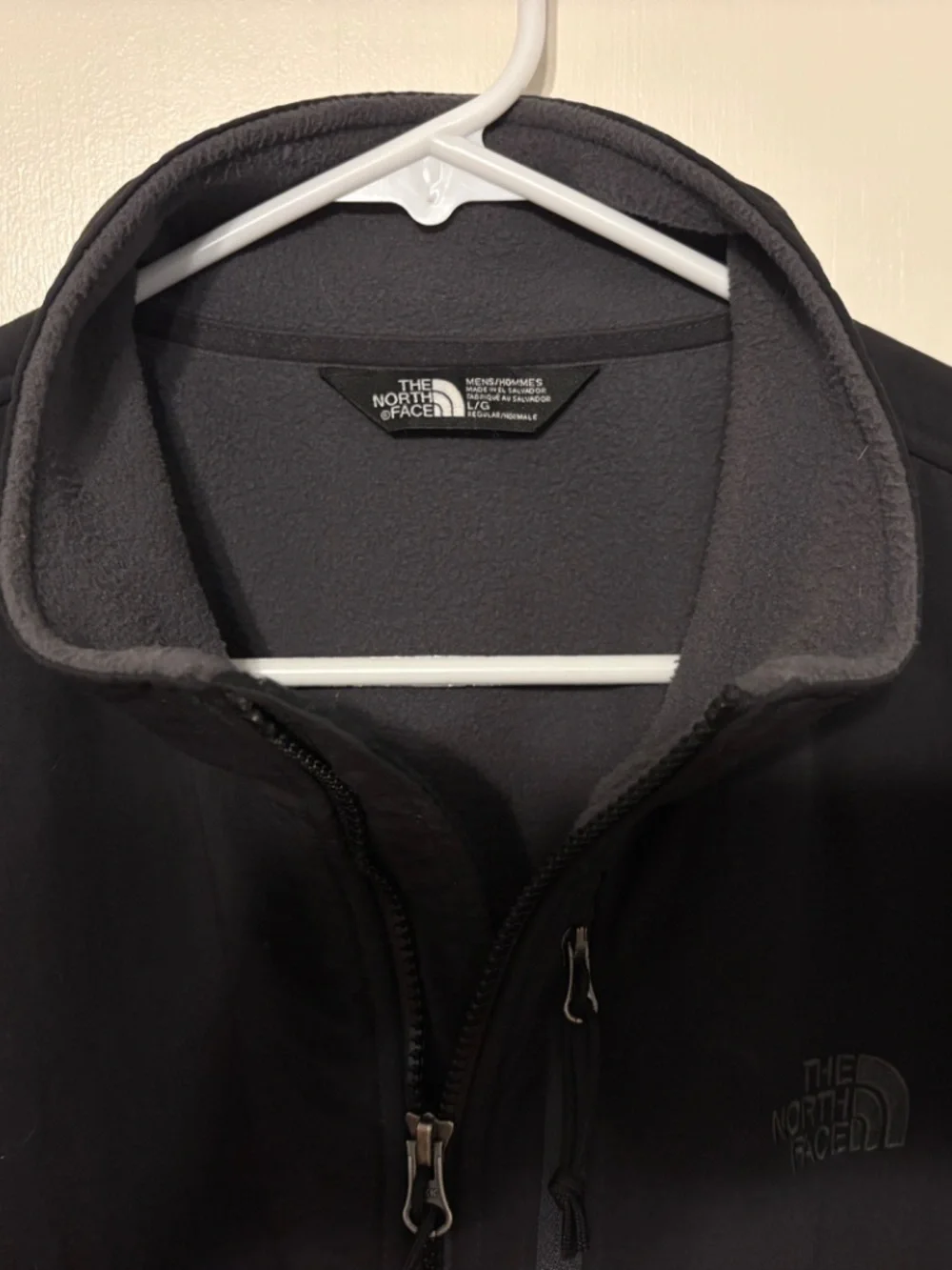 The North Face Mens 300-Weight Tundra Full-Zip 2 Fleece Jacket L Gray/Black Logo
